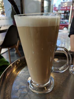 Tepid coffee at Green Deli Cafe - Rakovski in Sofia