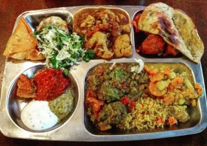 nearly 2kg of delicious vegan/vegetarian food at Thali - Mileticova in Bratislava