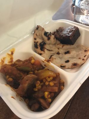 takeaway boxes available, pic all vegan  at Thali - Mileticova in Bratislava