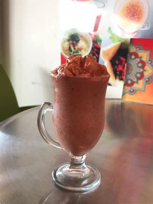 New in Namaste, vegan ice cream with peanut butter at Namaste Restaurant in Guatape