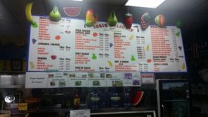 juice menu at Happy Life Organics Veggie Deli in Chula Vista