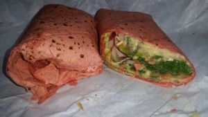 vegan wrap at Happy Life Organics Veggie Deli in Chula Vista