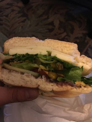 Delicious torta with extra cheese at Happy Life Organics Veggie Deli in Chula Vista