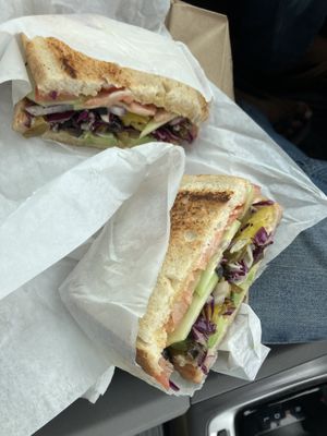 Avocado and veggie with vegan mayo  at Happy Life Organics Veggie Deli in Chula Vista