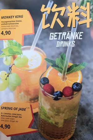 menu at Tianfuzius in Berlin