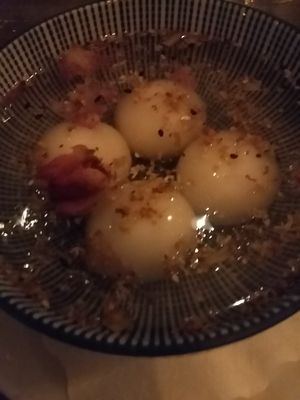 Sesame balls, great follow-up to the super crispy vegan duck! at Tianfuzius in Berlin