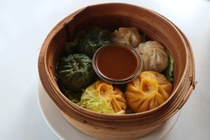 Mixed dim sum from the daily specials menu. at Tianfuzius in Berlin