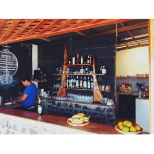 the bar at Rancho Morgan in San Jose Del Sur