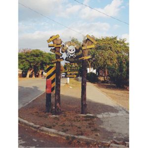 sign at the street at Rancho Morgan in San Jose Del Sur