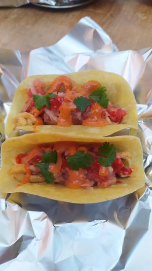 Tofu tacos at Gusto Taco 구스토 타코 in Seoul