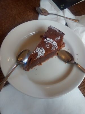 Cheese chocolate cake at Lukemieke in Leuven