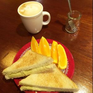 Coconut cheese toast. at Mimi and Kelly's in Seoul