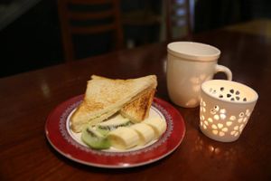 cheese toast at Mimi and Kelly's in Seoul