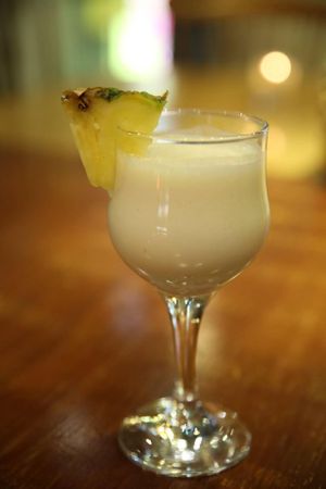 Pineapple lassi.  at Mimi and Kelly's in Seoul