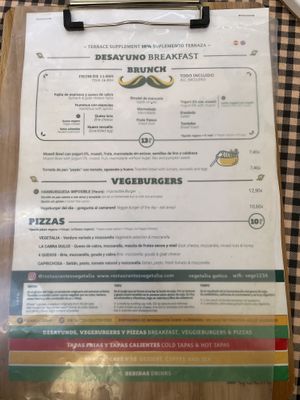 Menu  at Vegetalia - Gotico in Barcelona