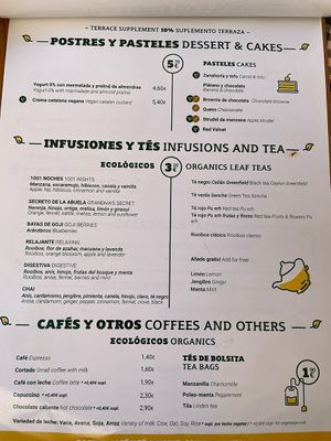 Menu  at Vegetalia - Gotico in Barcelona