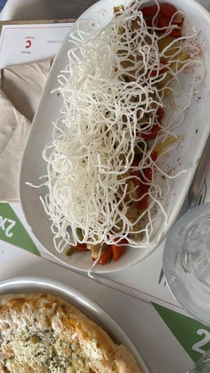 Heura con verduras y salsa de cacahuete   at Vegetalia - Gotico in Barcelona