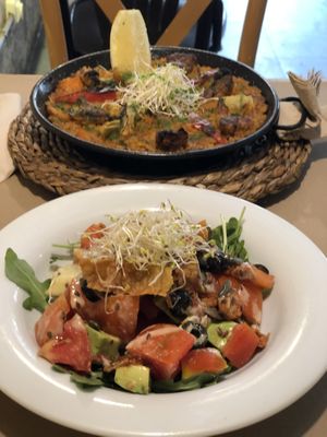 Salad from the menu of the day  at Vegetalia - Gotico in Barcelona