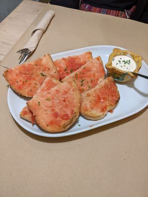 Pan con tomate at Vegetalia - Gotico in Barcelona