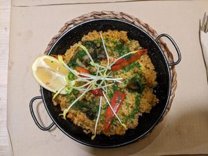 Vegetable paella at Vegetalia - Gotico in Barcelona