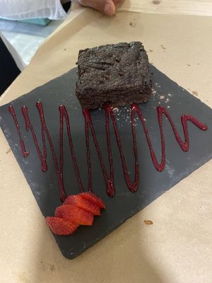 Brownie de chocolate 8/10  at Vegetalia - Gotico in Barcelona