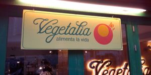 Front sign. at Vegetalia - Gotico in Barcelona