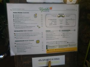 Food prices at Vegetalia - Gotico in Barcelona
