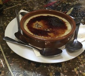 Crema catalana at Vegetalia - Gotico in Barcelona