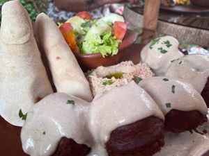   at United Falafel Organization in Vilcabamba