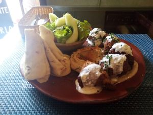Falafel at United Falafel Organization in Vilcabamba