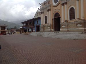 Right by the church in the Central Park of Vilcabamba at United Falafel Organization in Vilcabamba