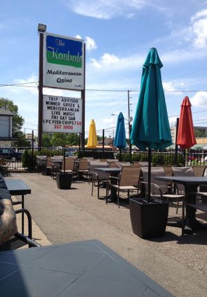 Outdoor seating at The Kasbah in Niagara Falls