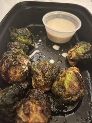 Brussel sprouts with tahini were pure deliciousness  at The Kasbah in Niagara Falls