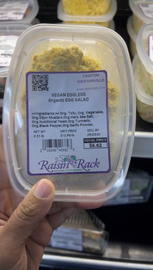 Vegan to-go egg salad  at Raisin Rack Natural Food Market in Westerville