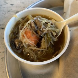 Vegan Asian mushroom soup at Odie's Deli in Soldotna