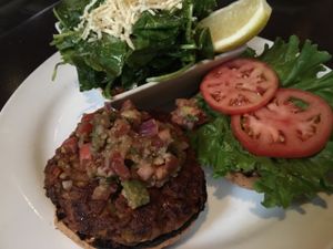 Zen Burger at Play Urban Cafe at White Oaks in Niagara-on-the-lake