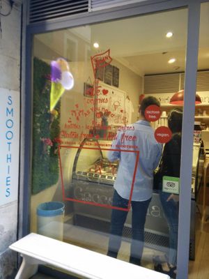 We ♥ vegans! at Heladeria Gocce di Latte in Barcelona