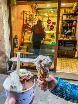   at Heladeria Gocce di Latte in Barcelona
