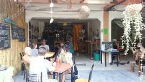 inside at Karma Kafe in Koh Phangan