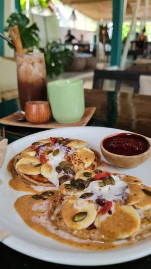 Protein pancakes  #Veganuary at Karma Kafe in Koh Phangan