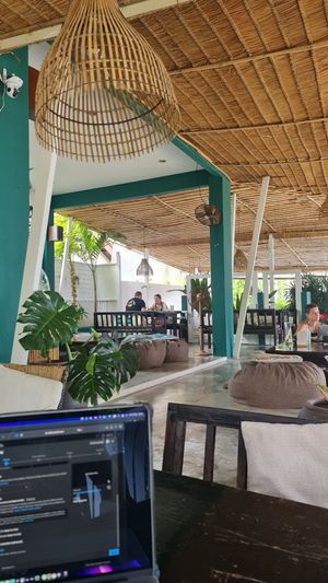 Lovely bright and spacious interior  #Veganuary at Karma Kafe in Koh Phangan