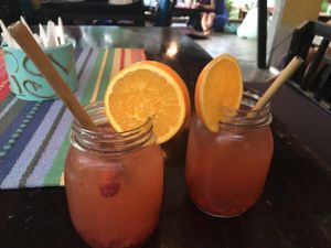 Organic Raspberry Orange Iced Tea at Karma Kafe in Koh Phangan