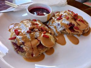 Protein pancakes at Karma Kafe in Koh Phangan