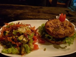 Burger  at Karma Kafe in Koh Phangan