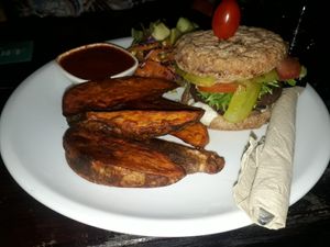 Burger at Karma Kafe in Koh Phangan
