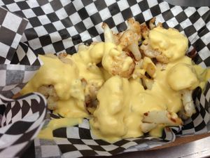 Grilled cauliflower with chee at Star Truck - Food Truck in Ithaca