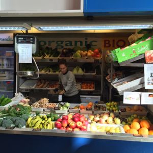 fresh organic produce and vegan products at La Caracola in Malaga