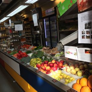 fresh organic produce and vegan products at La Caracola in Malaga