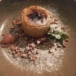 Vegan Pastel de Nata at Lupin Restaurante Vegetariano in Porto