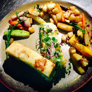 gratin dauphinois  at Lupin Restaurante Vegetariano in Porto